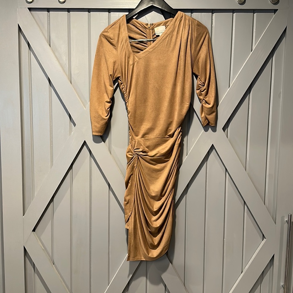 Faux suede dress